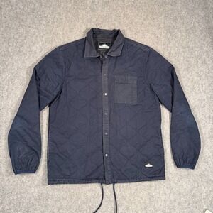 Penfield Navy‎ Blue Blackstone Quilted Snap Button Shirt Jacket Men's Size Large